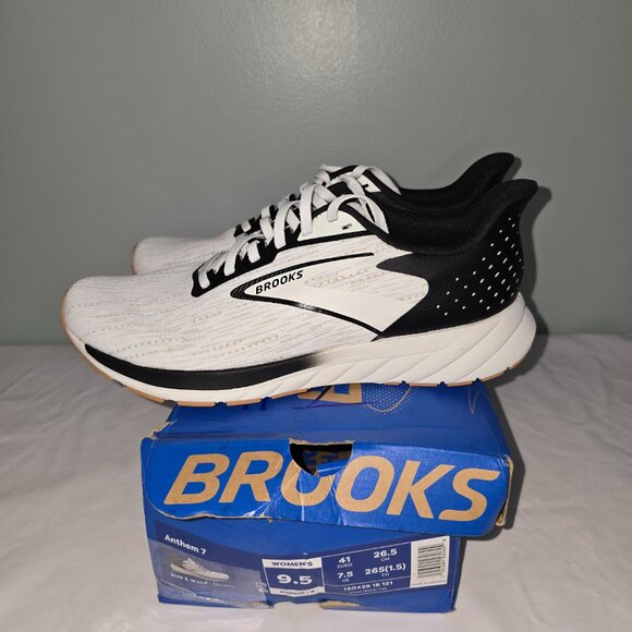 Brooks Anthem 7 Women's Size 9.5M, Run & Walk, White/Black/Tan, New in Box - Picture 5 of 8